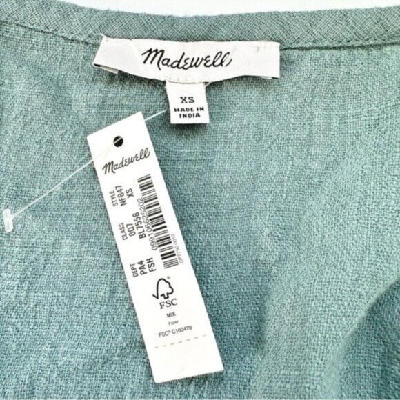 Madewell Dresses Nwt Madewell Marianna Puff Sleeve Faded Shale